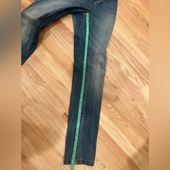 NWOT Desigual Exotic Jeans Embroidered Gold and Flowers Pocket Design - Picture 12 of 15